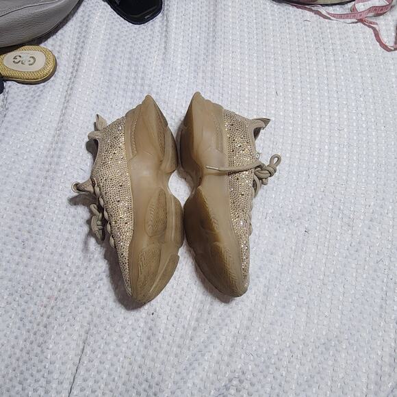 STEVE MADDEN EUC WOMENS SZ 5M. MAXIMA BLUSH MULTI SPARKLY SNEAKER SHOES - Picture 5 of 10